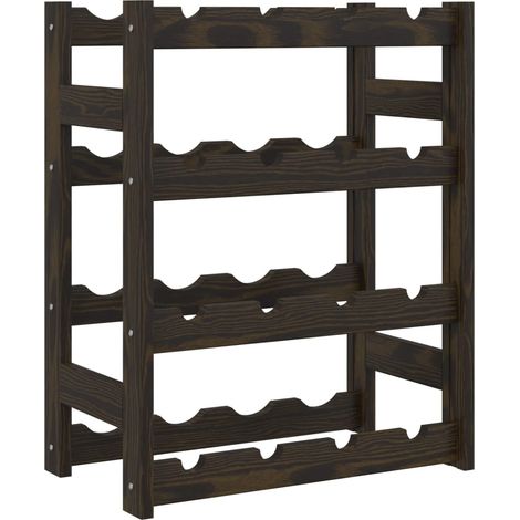 Maison Exclusive - Weinregal für 16 Flaschen Schwarz Massivholz K