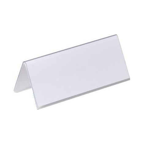 DURABLE Tischnamensschild DURABLE 150 x 61/122 mm (B x H) PVC-Hartfolie transparent 25 St./Pack.