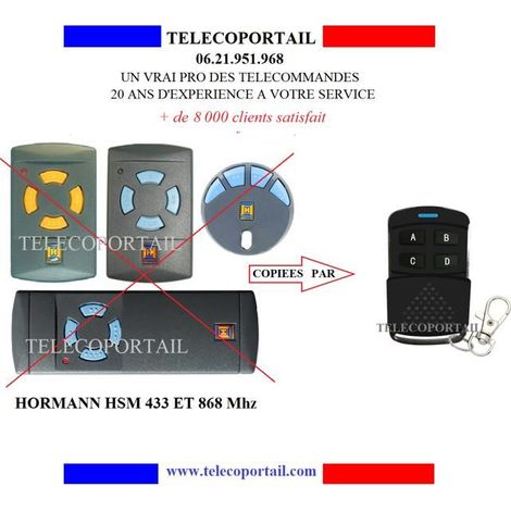 CLAP TELECOMMANDE COPIEUSE MULTIFREQUENCE HORMANN HSM2 HSM4 HSE4 HSP4 868 868,35MHZ (1/2)