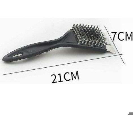 Brosse Barbecue - Fil Acier Inoxydable - Manche Antidérapant Résistant à la Chaleur - Pour Grilles et Plaques de Cuisinière - Lot de 4 (1/5)