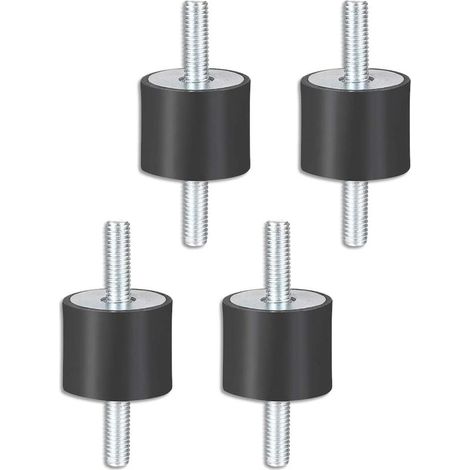 4 Stück Gummi-Silentblock-Lager zur Vibrationsdämpfung, M6-Gummilager, Doppelschrauben, Antivibrationsdämpfer, Gummifeder für Boot, Auto, M618 VV 20 x 30 mm (1/5)