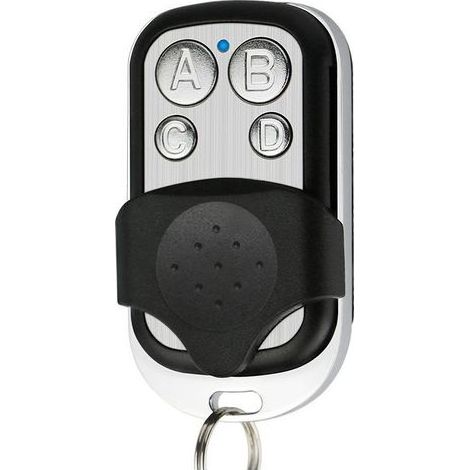 Télécommande universelle 433,92 MHz pour portail automatique – 4 canaux, pile 12 V intégrée, programmation par apprentissage automatique (1/4)