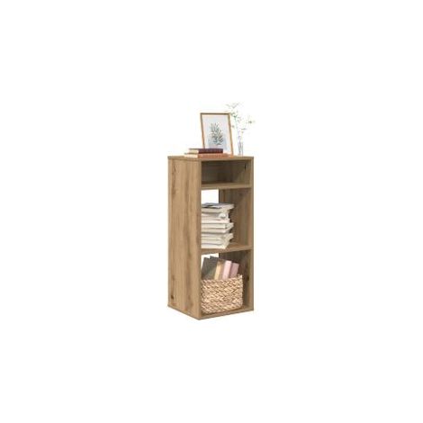 Bibliothèque chêne artisanal 34x31x80 bois d'ingénierie (1/5)