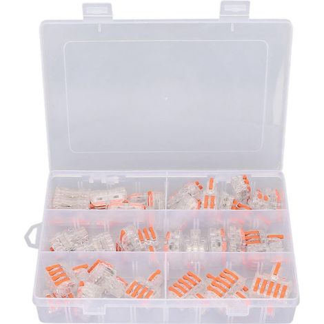 40-teiliges Set Kabelverbinder aus PC-Kupfer, kompakt, Schnellverbinder für den Hausgebrauch