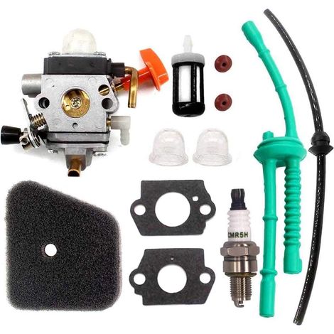 avec filtre à air, tuyau de carburant pour Stihl FS87 FS90 HL90 FS100 FS100R FS110 FS110R FS130 KM130 FR130T FS130R HL100 HT130 KM90 KM100 débroussailleuse 41801200610 (1/5)