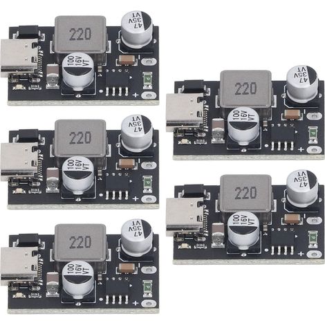 USB Voltage Regulator Module, 12V to 5V 5A Converter, for Fast Conversion, DC Power Step-Down Module, 5 Pieces (1/5)