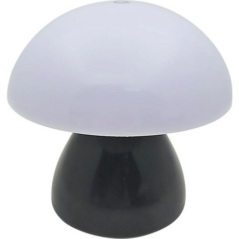 Veilleuse champignon à tapoter, lumière blanc chaud – lampe d'ambiance pour chambre, chevet et table-Noir (1/4)