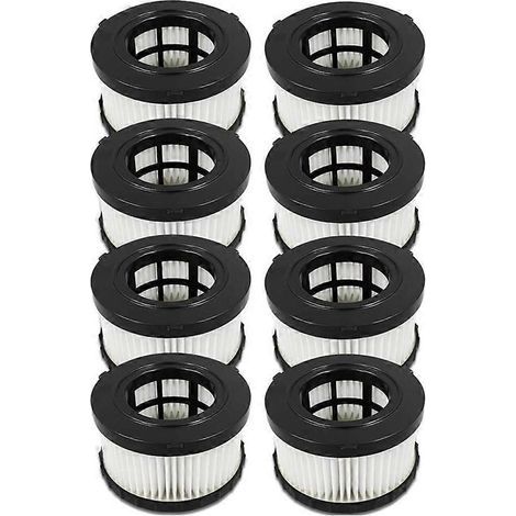Lot de 8 filtres HEPA DC5151H de rechange pour aspirateur eau et poussière DeWalt DC515, DCV517 et DCV517B : filtres compatibles. (1/5)
