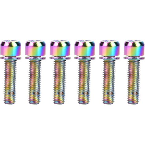 6 pièces Boulons M5x25mm Alliage Titane pour Support Bidon Vélo Accessoire (Couleurs) (1/5)
