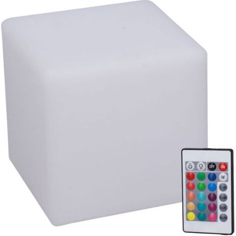 Lampe cube LED RGBW avec télécommande 16 couleurs réglables 4 modes d'éclairage Matériau PE durable Flux lumineux 360 lm (1/5)