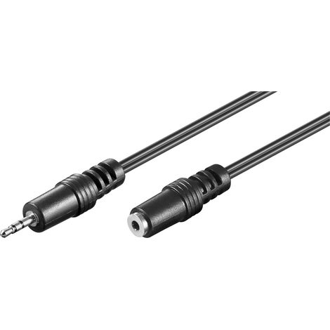 Câble d'Extension Audio AUX, 2,5 mm Stéréo, Connecteur Jack 2,5 mm (3 broches, stéréo) Prise Jack 2,5 mm (3 broches, stéréo). Longueur de câble 2 m (1/2)