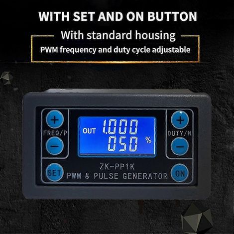 Générateur de signaux PWM LCD double mode, générateur de signaux carrés à fréquence d'impulsion PWM et rapport cyclique réglables (1/5)