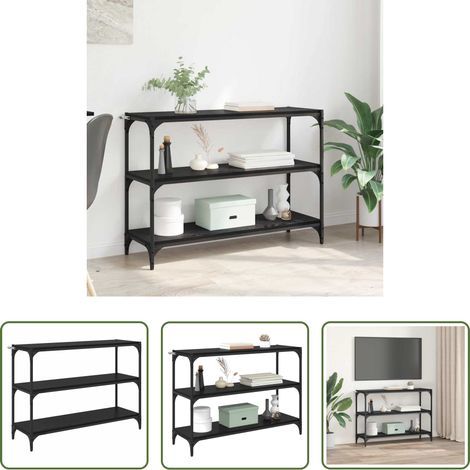 Holzregal - Bücherregal Schwarz Eichen-Optik 100 x 33 x 70,5 cm (1/5)