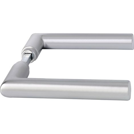 Drückerpaar SCH L-Form Türgriffe für Glastürschlösser, Aluminium silber eloxiert