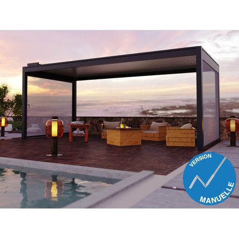 Store Zippé 3m Anthracite Pour Pergola Bioclimatique O ORIAL Made in France (1/5)