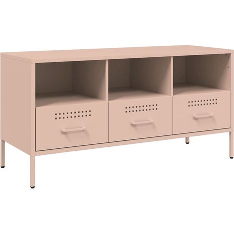 Maison Exclusive - TV-Schrank Rosa 100,5x39x50,5 cm Stahl
