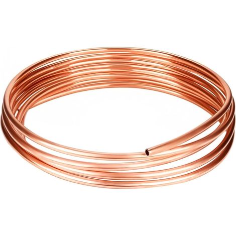 Tube en Cuivre Souple de 2M, Tuyau Rond en Cuivre de Frein OD 4mm/ID 3mm, pour la Technique de Réfrigération, Générateurs (1/5)
