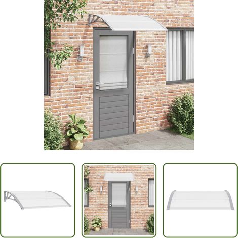 Polycarbonat - Türvordach Grau 120x100 cm PC (1/5)