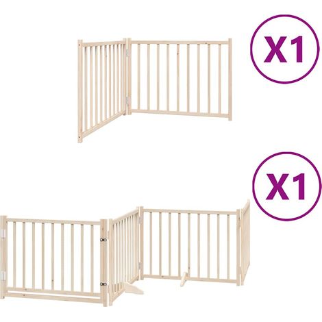 Maison Exclusive - Cancello per Cani Pieghevole 6 Pannelli 480 cm Legno di Pioppo