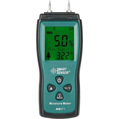 Misuratore di umidità del legno digitale portatile LCD UlisemMini, rilevatore di umidità, sonda a 2 pin, intervallo di misurazione 2%-70%. (1/4)