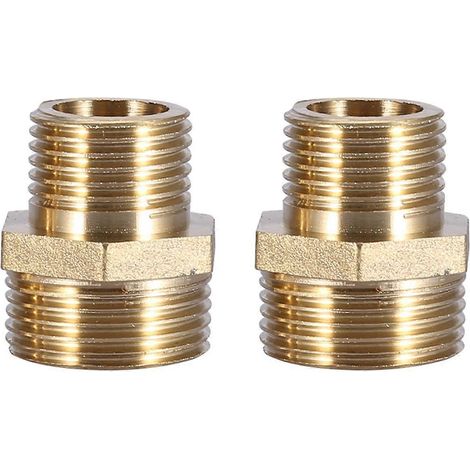Reduzierstück aus Messing, Sechskantnippel, Außengewinde, 3/4" auf 1/2" Wasserrohrverschraubungen (Verstärkung)