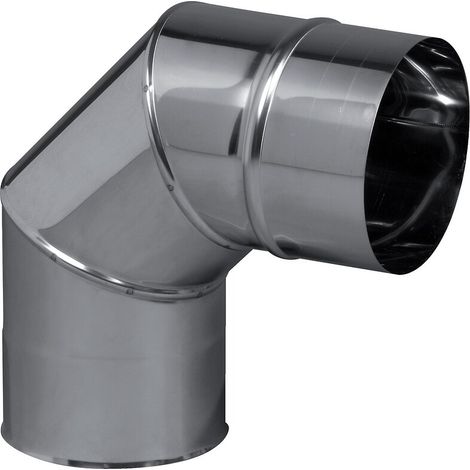 Coude inox ouvert à 3 parties 90° Ø125 - TEN