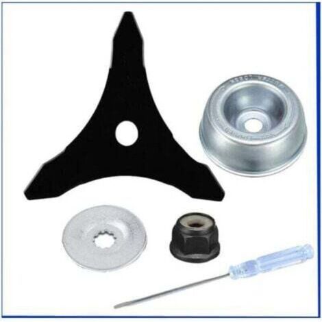 Kit di manutenzione per lama decespugliatore con adattatore per lama da tosaerba