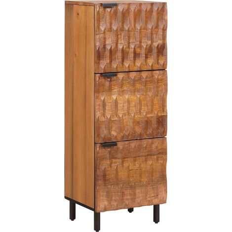 Highboard mit Tür Akazienbraune Oberfläche 40 x 33 x 110 cm vidaXL (1/5)