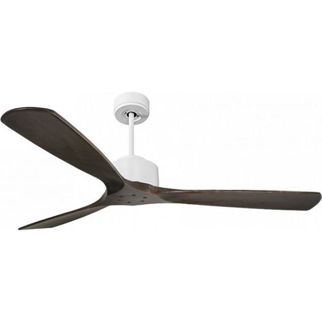 Modulo de KlassFan - Super destratificateur et ventilateur DC 166 cm Blanc pales bois sombre sans Lumière  30 à 60 m²