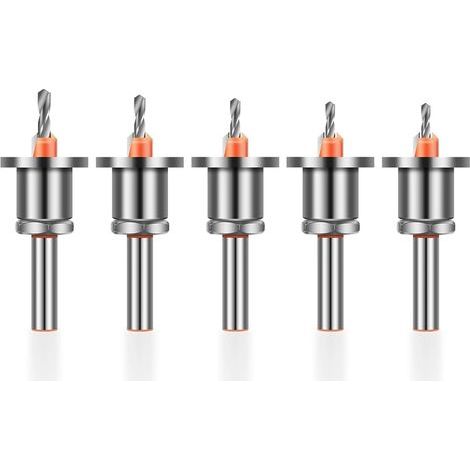 5 pièces tige réglable fraise bois routeur noyau limiteur alliage forets bois forage fraise vis,5PCS(2.8+3.0+3.2+3.5+4.0) (1/5)