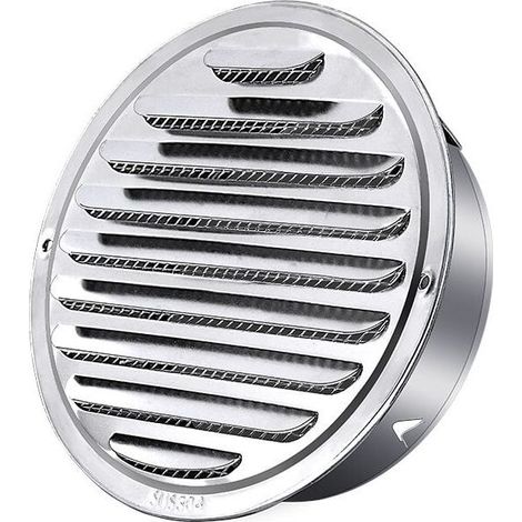 UlisemVentilateur en acier inoxydable avec maille épaissie hotte murale hotte d'aspiration salle de bain cuisine ventilateur et bouche d'aération (160mm) (1/4)