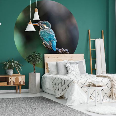 Papier Peint Tête de Lit Oiseau - Papiers Peints Ronds WallArt Papier Peint Oiseau - Papier Peint Rond WallArt - 142,5cm (1/5)