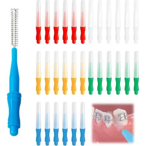30 brossettes interdentaires, brosse de nettoyage interdentaire, soin des dents, nettoyage interdentaire, nettoyage interdentaire (1/5)