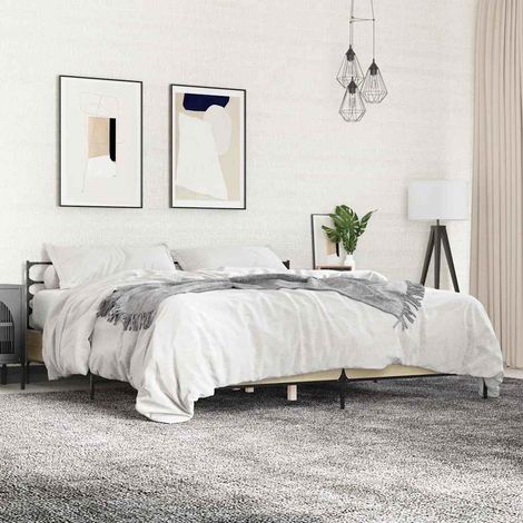 vidaXL Bed Frame without Mattress Sonoma Oak 200x200 cm (1/5)