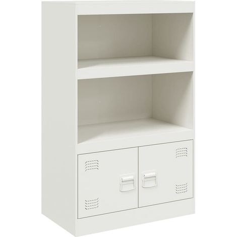 Credenza cassettiera cassettiera mobile contenitore organizer cucina soggiorno soggiorno 67 x 39 x 107 cm acciaio bianco 020030384