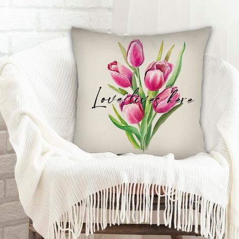 Housse de coussin décorative à la mode pour la maison déhoussable pour Noël, anniversaire, la Fête des Pères, la Fête des Mères