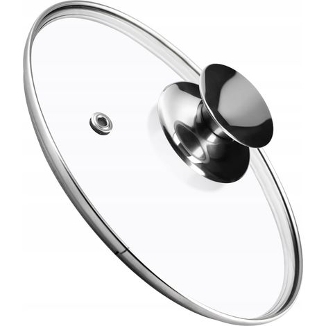 KADAX Topfdeckel, Universaldeckel aus Glas mit Silbergriff, hitzebeständiger Deckel in verschiedenen (1/5)