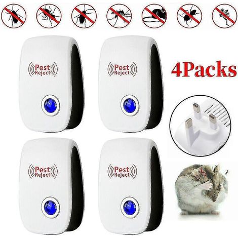 Lot de 4 répulsifs ultrasoniques contre les rats, les souris et les araignées. (1/5)