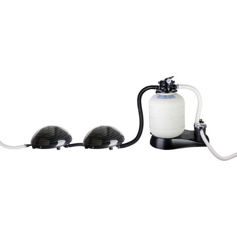 GRE – Dôme solaire pour chauffage de piscine Ø 57 cm – Compatible avec piscines jusqu'à 20 m³ – Économie d'énergie – Installation facile