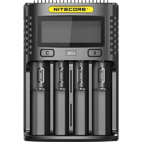 NiteCore UMS4 Caricabatterie universale NiCd, NiMH, LiIon, LiPo 10440, 10500, 12500, 12650, 13500, 13650, 14500, 14650, (1/5)