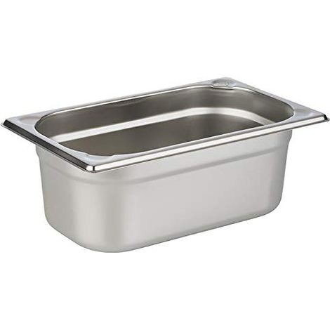 Contenitore APS GN 1/4 in acciaio inox 18/10, profondità 100 mm, capacità 2,80 litri (1/4)