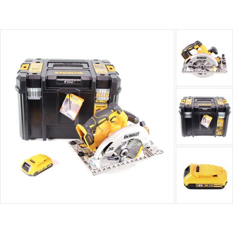 Sega circolare a batteria DeWalt DCS 572 NT 18 V 184 x 16 mm Solo + 1x batteria 2,0 Ah + T-STAK - senza caricabatteria