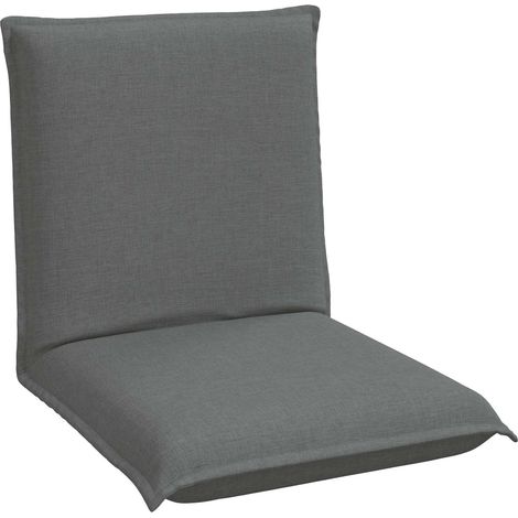 Sillón ajustable Gris oscuro Tela vidaXL (1/5)
