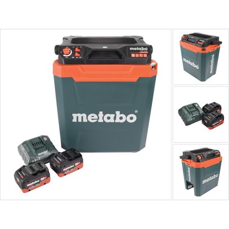 Enfriadora sin cable Metabo KB 18 BL 18 V con función de mantenimiento del calor 28 l sin escobillas + 2x batería recargable 8,0 Ah + cargador