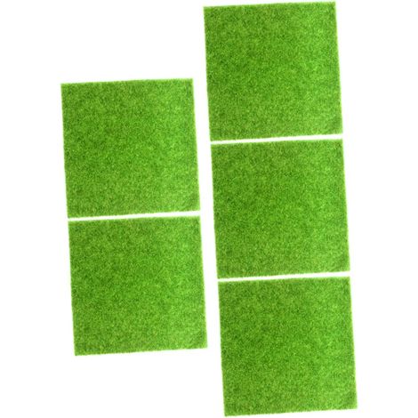 Mousse Artificielle 5 Pièces en Plastique Vert, Aspect Réaliste (1/5)