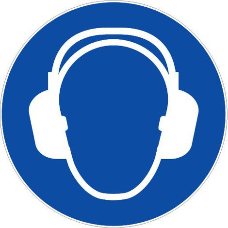 Panneau Obligation casque anti-bruit - Rigide Ø180mm - 4041063