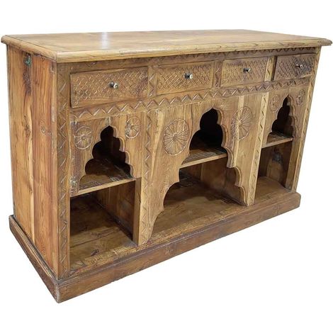 Aparador de madera artesanal 170x38x93h cm