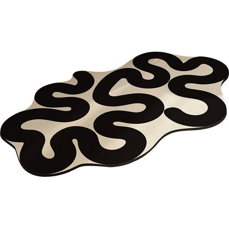 Tapis de salle de bain en forme de cœur, grande capacité d'absorption d'eau, doux et anti-diatomées, antidérapant, séchage rapide. Motif cœur fluide. (1/5)