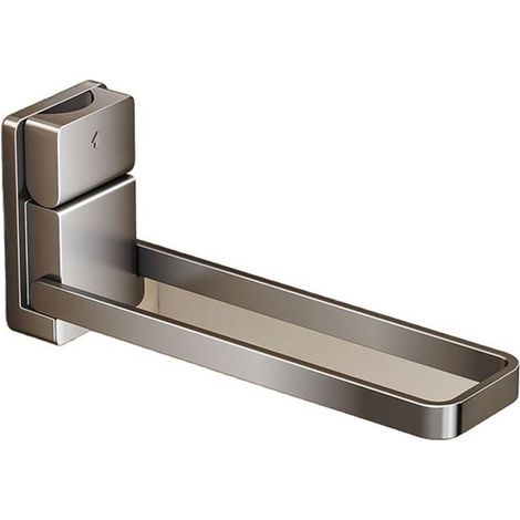 Portasciugamani, appendiabiti, portasciugamani da bagno, portasciugamani sospeso, portasciugamani pieghevole con meccanismo di piegatura a 90°, montaggio a parete per (1/5)