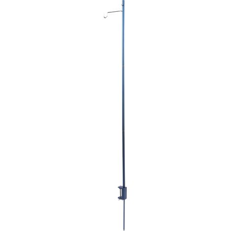 Support de lanterne pliable et portable en alliage d'aluminium pour camping et barbecue, bleu marine. (1/5)